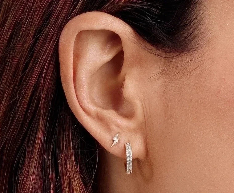 Zirconia | Huggie Earrings